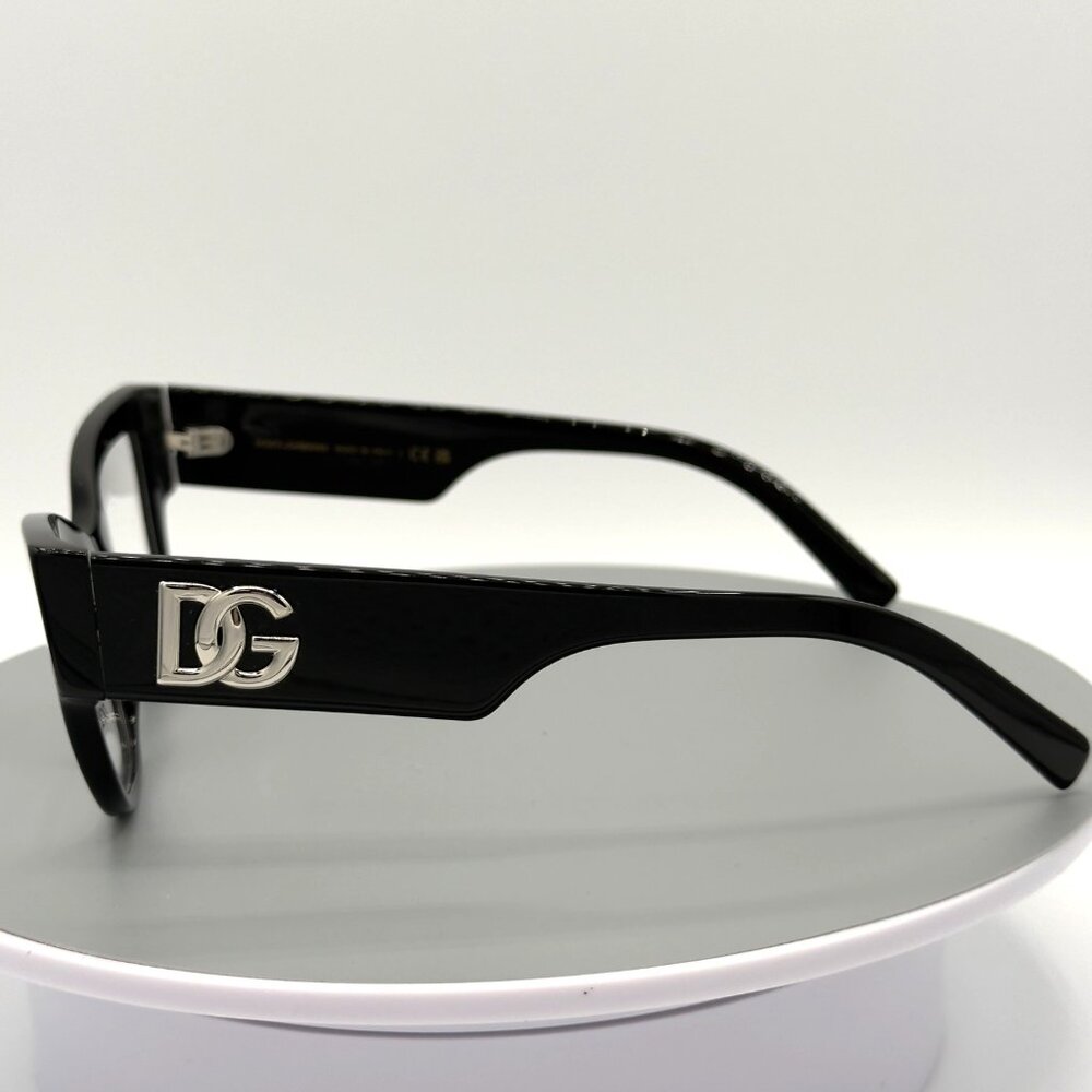 DOLCE & GABBANA DG3378 501 Black Demo Lens 55 mm Women's Eyeglasses - Picture 4 of 10